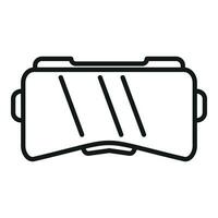 Tech vr headset icon outline vector. Simulation online vector