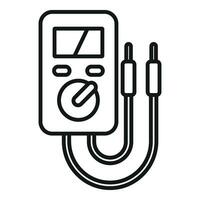 Laptop service multimeter icon outline vector. Data system vector