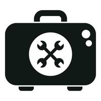 Laptop repair tool box icon simple vector. Button tool vector