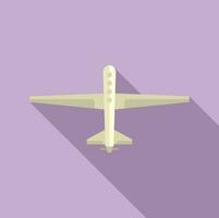 Plastic drone view icon flat vector. Aerial secure vector