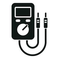 Laptop service multimeter icon simple vector. Data system vector