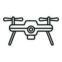 Aerial secure drone icon outline vector. Robot ai camera vector