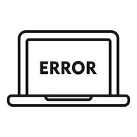 Laptop software error icon outline vector. Button tool vector