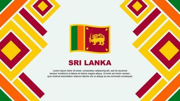 Sri Lanka Flag Abstract Background Design Template. Sri Lanka Independence Day Banner Wallpaper Vector Illustration. Sri Lanka