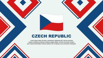 Czech Republic Flag Abstract Background Design Template. Czech Republic Independence Day Banner Wallpaper Vector Illustration. Czech Republic Independence Day