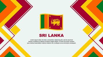 Sri Lanka Flag Abstract Background Design Template. Sri Lanka Independence Day Banner Wallpaper Vector Illustration. Sri Lanka Banner