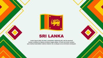 Sri Lanka Flag Abstract Background Design Template. Sri Lanka Independence Day Banner Wallpaper Vector Illustration. Sri Lanka Background