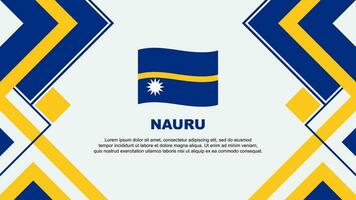 Nauru Flag Abstract Background Design Template. Nauru Independence Day Banner Wallpaper Vector Illustration. Nauru Banner