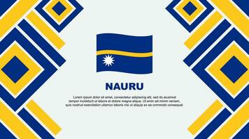 Nauru Flag Abstract Background Design Template. Nauru Independence Day Banner Wallpaper Vector Illustration. Nauru