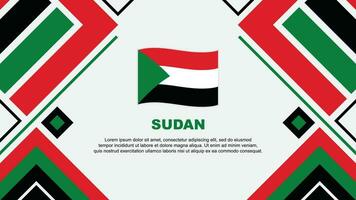 Sudan Flag Abstract Background Design Template. Sudan Independence Day Banner Wallpaper Vector Illustration. Sudan Flag