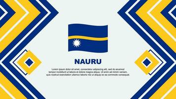 Nauru Flag Abstract Background Design Template. Nauru Independence Day Banner Wallpaper Vector Illustration. Nauru Design