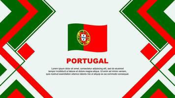 Portugal Flag Abstract Background Design Template. Portugal Independence Day Banner Wallpaper Vector Illustration. Portugal Banner