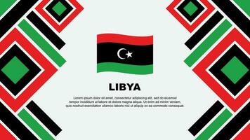 Libya Flag Abstract Background Design Template. Libya Independence Day Banner Wallpaper Vector Illustration. Libya