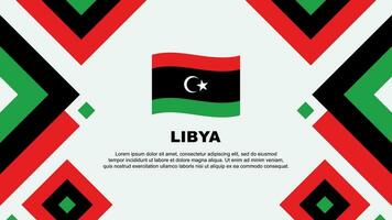 Libya Flag Abstract Background Design Template. Libya Independence Day Banner Wallpaper Vector Illustration. Libya Template