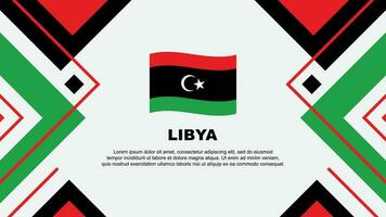 Libya Flag Abstract Background Design Template. Libya Independence Day Banner Wallpaper Vector Illustration. Libya Illustration