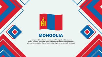 Mongolia Flag Abstract Background Design Template. Mongolia Independence Day Banner Wallpaper Vector Illustration. Mongolia Background