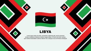 Libya Flag Abstract Background Design Template. Libya Independence Day Banner Wallpaper Vector Illustration. Libya Cartoon