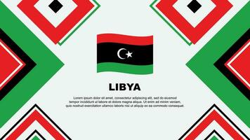 Libya Flag Abstract Background Design Template. Libya Independence Day Banner Wallpaper Vector Illustration. Libya Independence Day