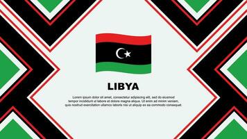 Libya Flag Abstract Background Design Template. Libya Independence Day Banner Wallpaper Vector Illustration. Libya Vector