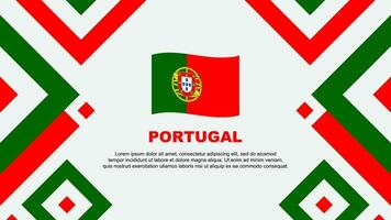 Portugal Flag Abstract Background Design Template. Portugal Independence Day Banner Wallpaper Vector Illustration. Portugal Template