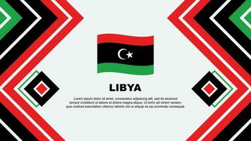 Libya Flag Abstract Background Design Template. Libya Independence Day Banner Wallpaper Vector Illustration. Libya Design