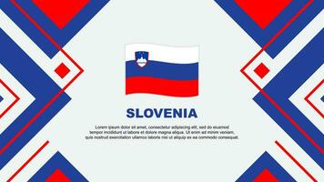 Slovenia Flag Abstract Background Design Template. Slovenia Independence Day Banner Wallpaper Vector Illustration. Slovenia Illustration