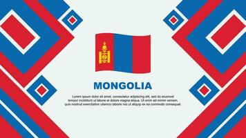 Mongolia Flag Abstract Background Design Template. Mongolia Independence Day Banner Wallpaper Vector Illustration. Mongolia Cartoon