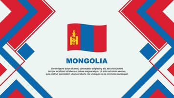 Mongolia Flag Abstract Background Design Template. Mongolia Independence Day Banner Wallpaper Vector Illustration. Mongolia Banner