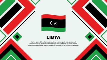 Libya Flag Abstract Background Design Template. Libya Independence Day Banner Wallpaper Vector Illustration. Libya Flag