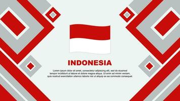 Indonesia Flag Abstract Background Design Template. Indonesia Independence Day Banner Wallpaper Vector Illustration. Indonesia Cartoon