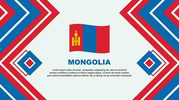 Mongolia Flag Abstract Background Design Template. Mongolia Independence Day Banner Wallpaper Vector Illustration. Mongolia Design