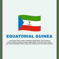 Equatorial Guinea Flag Background Design Template. Equatorial Guinea Independence Day Banner Social Media Post. Equatorial Guinea Cartoon vector