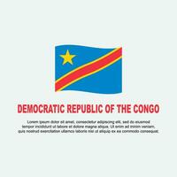 Democratic Republic Of The Congo Flag Background Design Template. Democratic Republic Of The Congo Independence Day Banner Social Media Post. Background vector