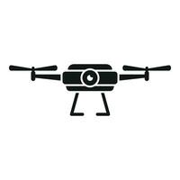 Drone control vehicle icon simple vector. Ai robot camera vector