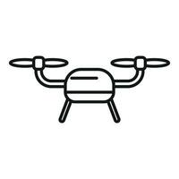 Ai camera drone icon outline vector. Mobile smart remote vector