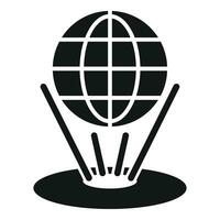 Augmented reality planet icon simple vector. Device digital vector