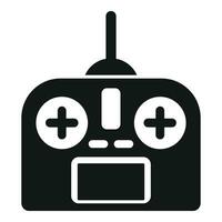 Modern drone control joystick icon simple vector. Aerial smart secure vector