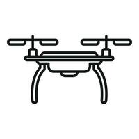 Drone technology icon outline vector. Ai camera vector