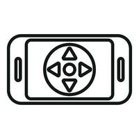 Augmented reality device control icon outline vector. Digital screen vector