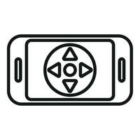 Augmented reality device control icon outline vector. Digital screen vector