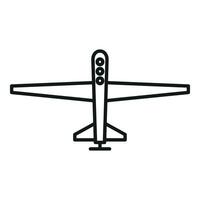 Plastic drone view icon outline vector. Aerial secure vector