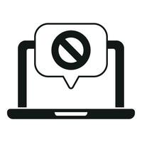 Broken message laptop icon simple vector. Update brand vector