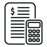 Economy finance icon outline vector. Budget rate vector