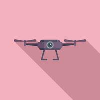 Drone control vehicle icon flat vector. Ai robot camera vector