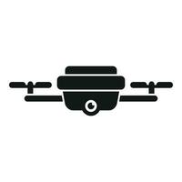 Flying drone icon simple vector. Aerial secure vector