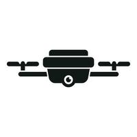 Flying drone icon simple vector. Aerial secure vector