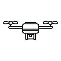 Cloud network drone control icon outline vector. Spy digital map vector