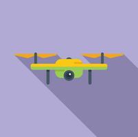 Modern drone icon flat vector. Mobile smart digital vector