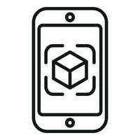 Smartphone cyber device icon outline vector. Future game vector