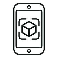 Smartphone cyber device icon outline vector. Future game vector